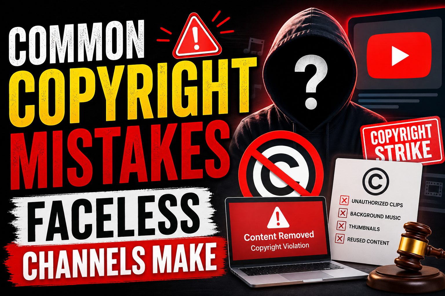 Common Copyright Mistakes Faceless Channels Make